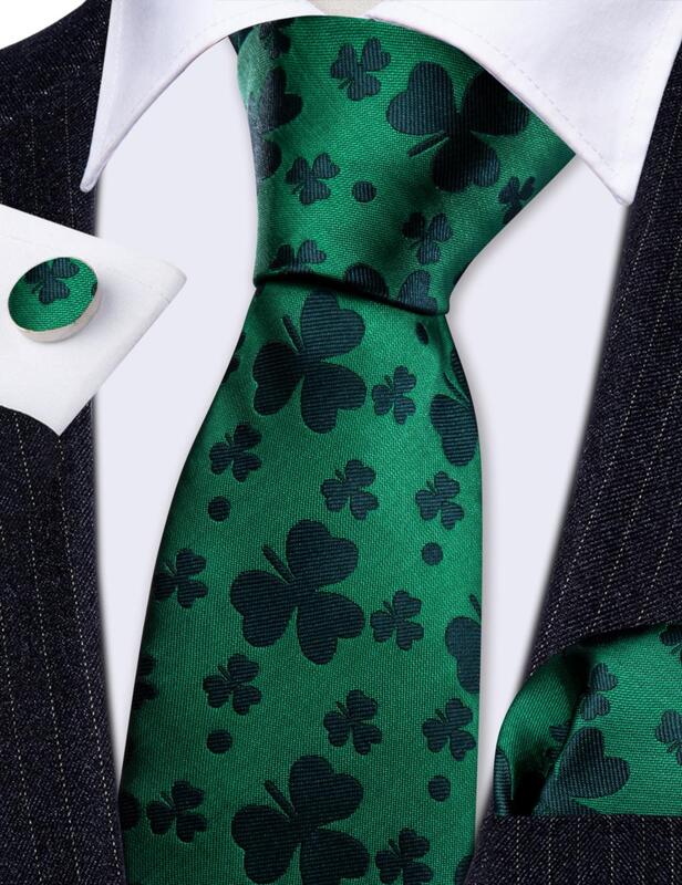 باري. وانغ-طقم ربطة عنق حرير للرجال ، ربطة عنق مع جيب ، طقم أزرار أكمام مربعة ، كلاسيكي ، أخضر ، أسود ، ذكر ، مصمم رسمي ، حفلة ، جديد