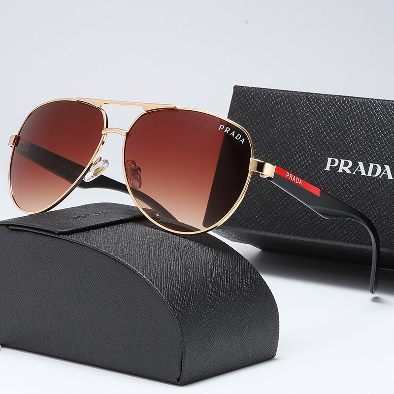 2024 Classics Fashion Luxury Brand Sunglasses Men Sun Glasses Women Metal Frame Black Lens Eyewear Driving Goggles UV400 T13
