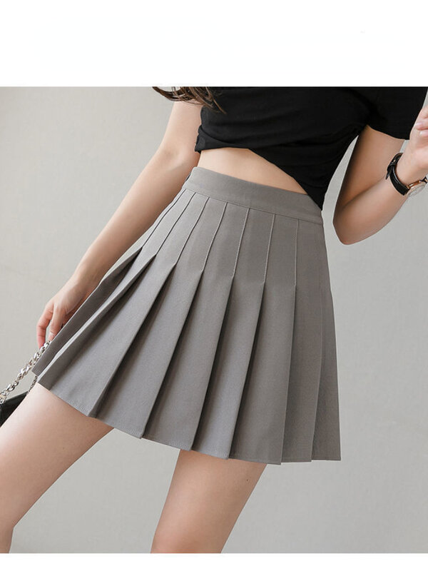 Kalevest-Mini jupes plissées Y2K pour femmes, style coréen, taille haute, écolière, courte, kawaii, japonaise, rose