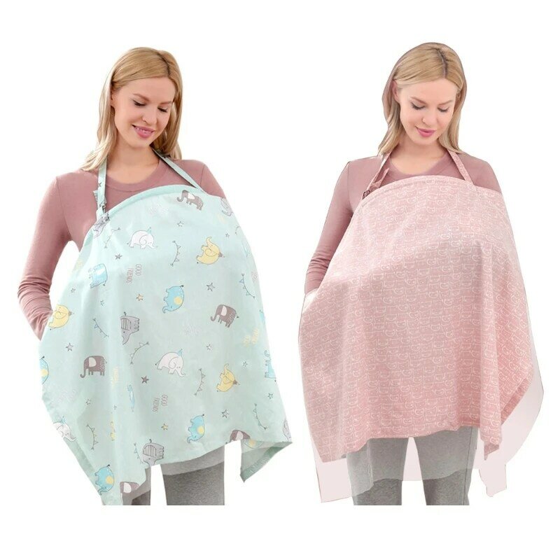 K5DD prywatność fartuch do karmienia piersią bawełniany ręcznik do karmienia dziecka ściereczka do karmienia oddychający na na