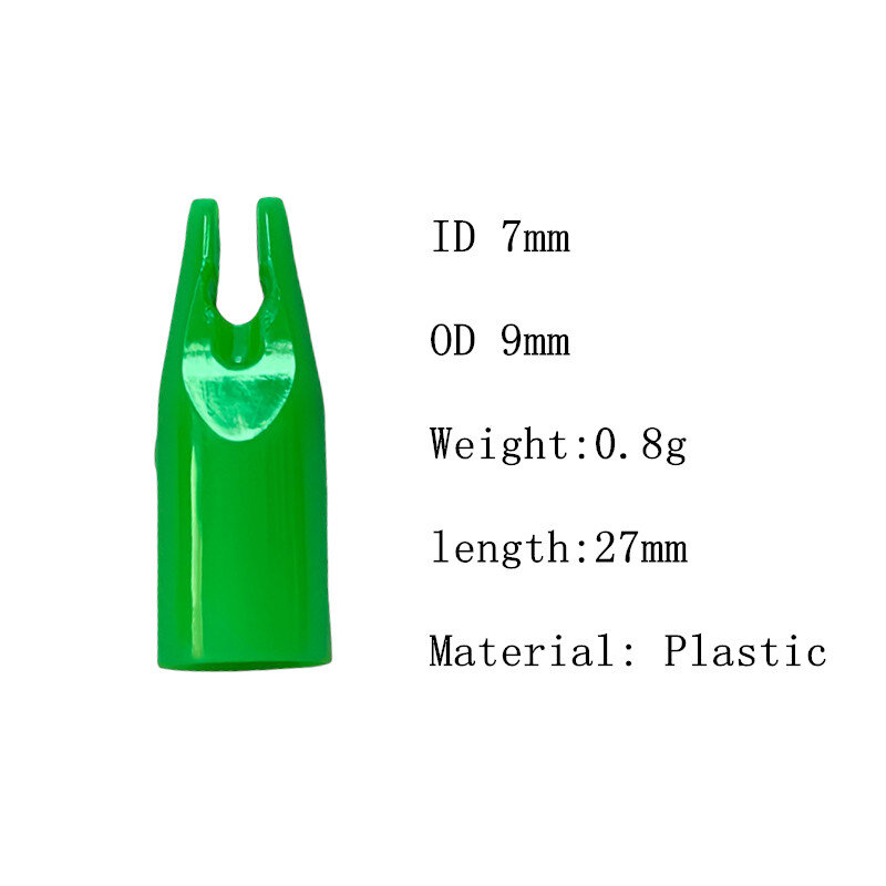 Flechas de fibra de vidrio de carbono para manualidades, 50 piezas, ID de plástico, 6mm, 7mm, ID, 8 mm