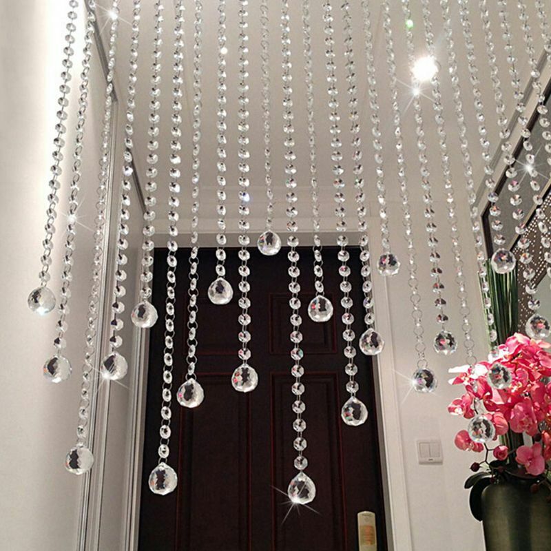 Y1UB Clear Crystal Lamp Ball Hanging Prism Wedding Decor 20mm