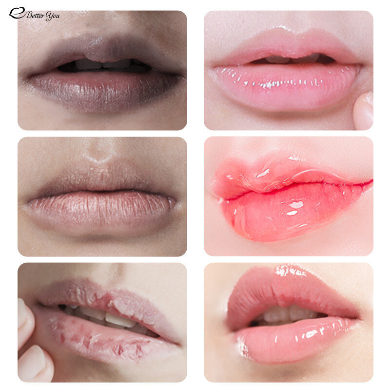 Schiarente rapido rosa bocca labbra siero sbiancante permanente Pinkish idratante schiarire scuro balsamo per le labbra Gloss rossetto Lip Mask13ML