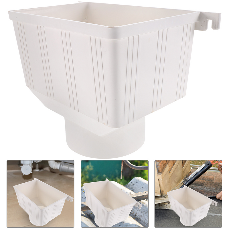 Eaves Rainwater PVC Drainage Accessories Sewer Funnel Bucket Barrel Gutter Diverter TStrainers Plastic Downspout