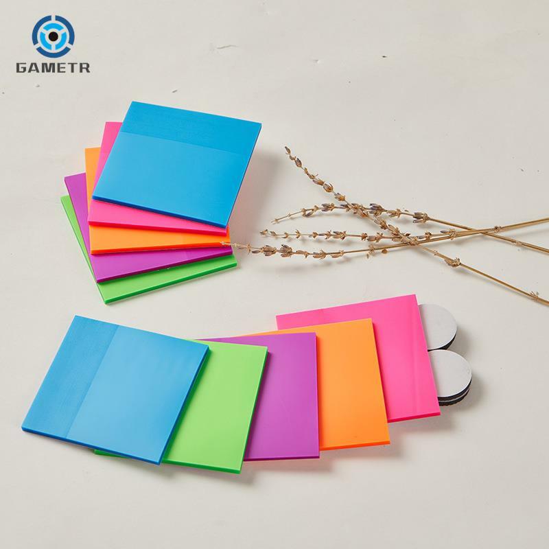 Transparente Sticky Note Pads, impermeável auto-adesivo Memo Notepad, Material escolar e de escritório, papelaria, 50 folhas