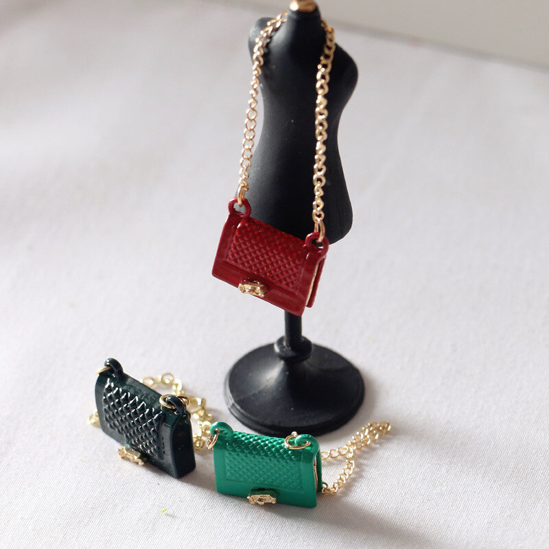 Dollhouse Miniature Metal Bag Fashion Accessories Decorate Scene Decoration