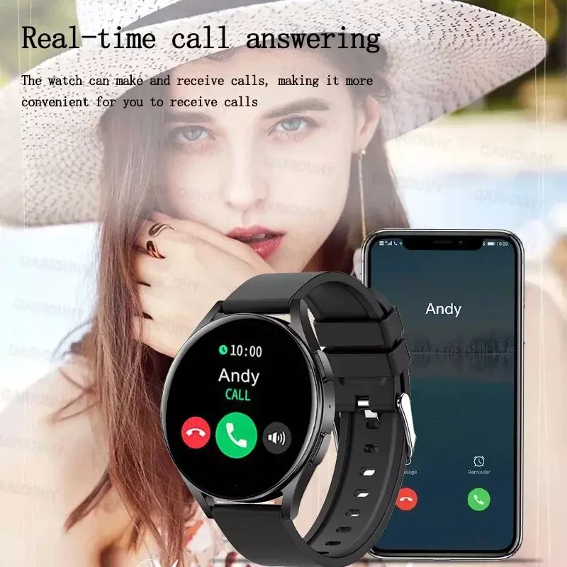 HD Full Touch Sports Smartwatch para Homens e Mulheres, Smartwatch, Pressão Arterial, Oxigênio, Chamada Bluetooth, Android, iOS, Novo