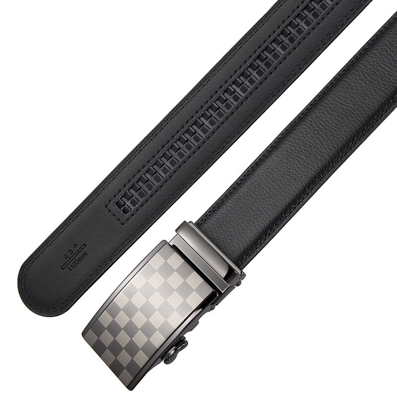 Plyesxale New Automatic Buckle Mens Belts Real Leather High Quality Luxury Ratchet Belt For Men Casual Waist Strap Male B1564