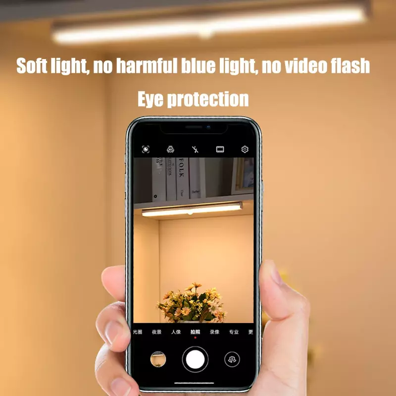 Xiaomi Đèn Ngủ Cảm Biến Chuyển Động Đèn LED Không Dây USB Sạc Đèn Tường 3 Màu Mờ Đèn Ngủ Trang Trí Phòng Ngủ Tủ