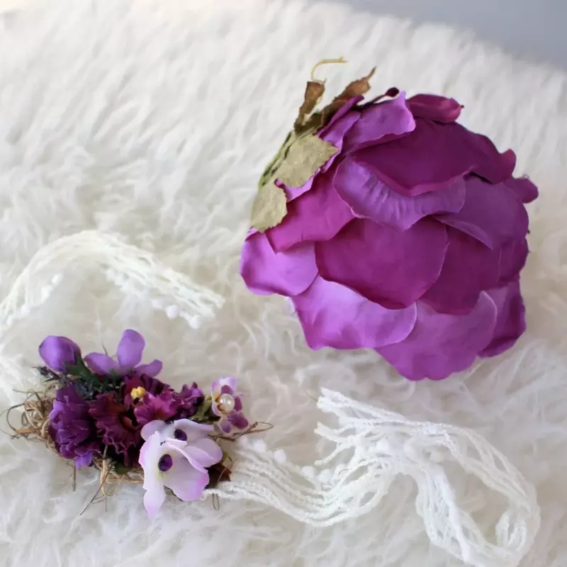 Cute Baby Flower Shaped copricapo fotografia abbigliamento neonato luna piena regalo di un anno Souvenir scatta foto accessori puntelli