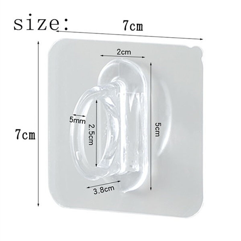 1Pcs PVC รอบแหวนประเภทกาว Wall Hook Multi-Function ผ้าม่านตัวยึดตัวจับห้องน้ำแขวนผนัง Hook