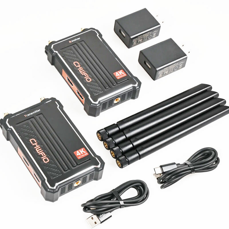 4k drahtloser Sender Empfänger Dual-HDMI-Ausgang HDMI-kompatibles Extender-Kit für Laptop DSLR-Kamera STB zu Projektor TV