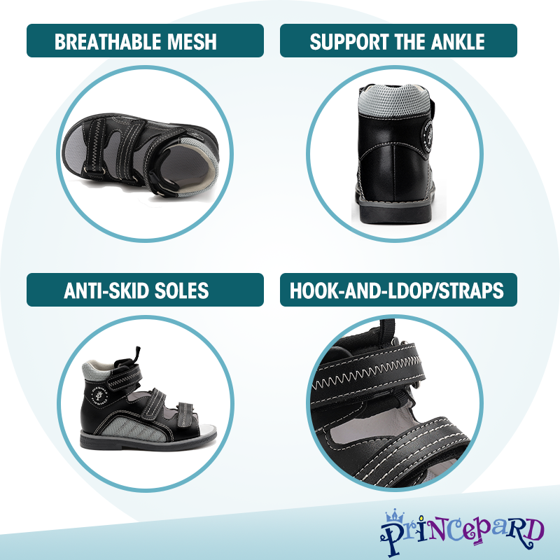 Sandálias ortopédicas para meninos e meninas, sapatos ortopédicos para crianças, sapatos de correção para pés, pés chatos e pés andando