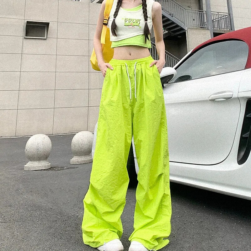 Gidyq Y2K pantaloni Cargo donna coreano Streetwear Oversize Casual pantaloni dritti donna estate moda Harajuku pantaloni sportivi nuovo