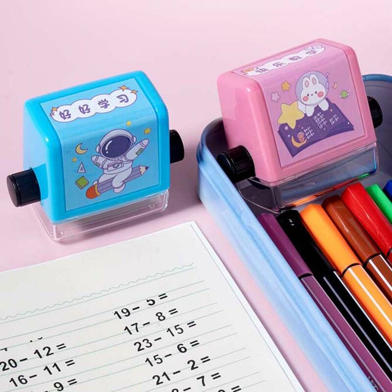 Stick Drawing Tool Self-Inking Addition Subtraction Seal Arithmetic Roller Stamps Addition Subtraction Stamps Math Teaching