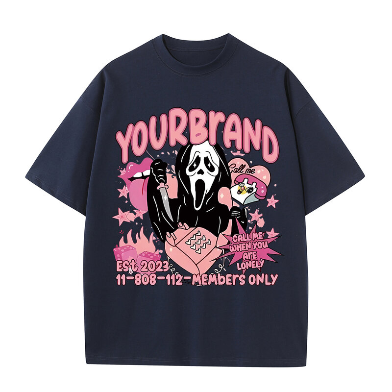 American New Print Vintage Y2k top t-shirt oversize coppie Goth abbigliamento donna Harajuku camicie in materiale di cotone grafico gotico