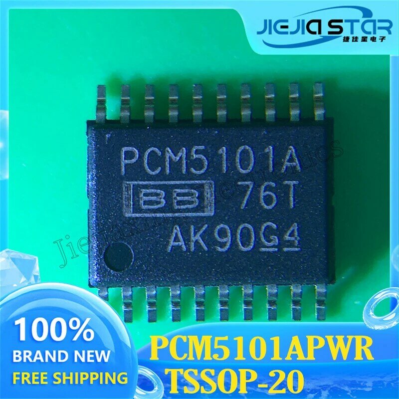 Elektronica Pcm5101apwr Pcm5101a Nieuwe Originele Voorraad TSSOP-20 Digitale Naar Analoog Converter Chip 3 ~ 10 Stuks Gratis Verzending