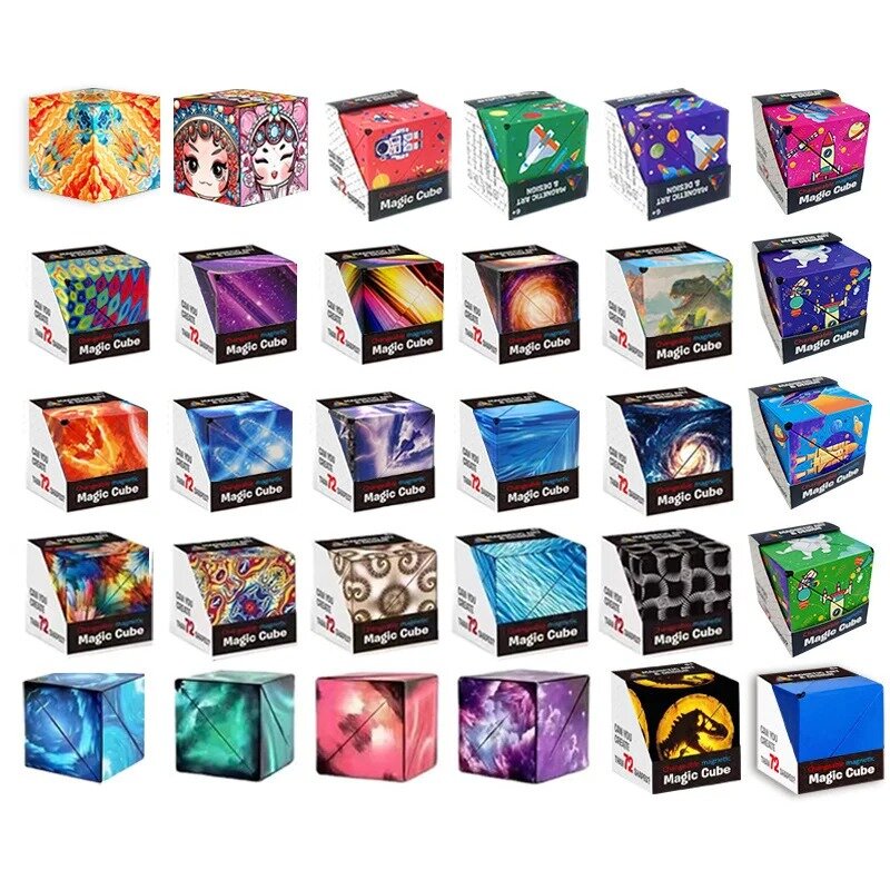 NEW Magic Cube AntiStres Shasibo Cubes Geometric Changeable Magnetic Anti Stress 3D Hand Kids Stress Reliever Fidget Toy Cube