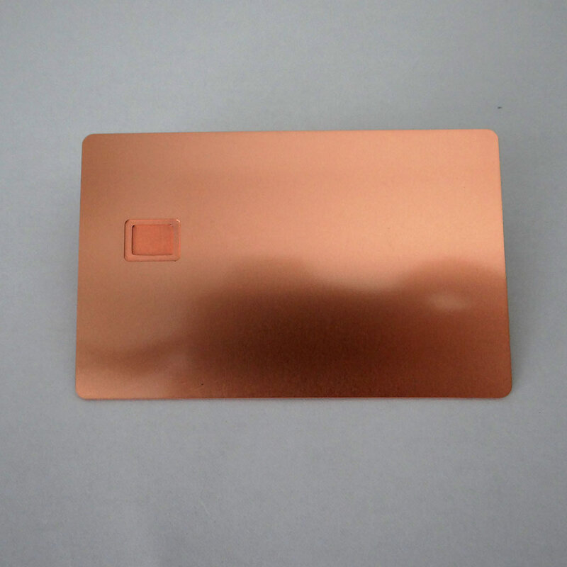 1pcs free shipping blank 4442 small chip slot Metal business card , metal credit card with strip and signature
