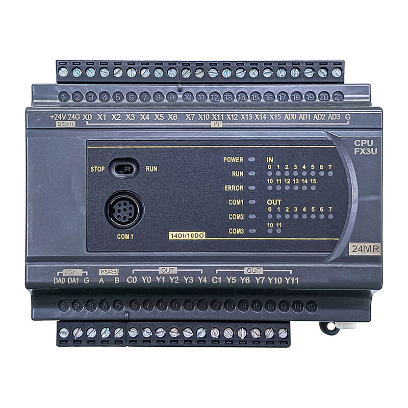 FX3U 14/20/24/32/40/44/60 MR/MT PLC support Samkoon EA-043A analog input 0-20mA with Cable included