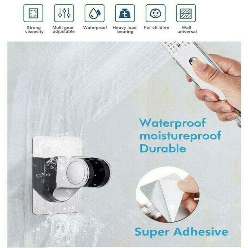 Soporte de ducha autoadhesivo ajustable para la mayoría de los brazos de ducha estándar, accesorios de baño para el hogar, K8v2