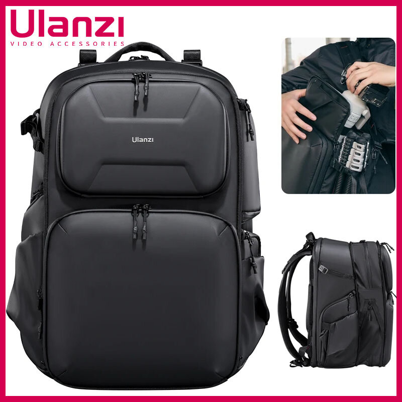 Ulanzi-BP10ハードシェルカメラバックパック,大容量ストレージ,防水,写真撮影用ショルダーバッグ,トラベルバッグ,35l