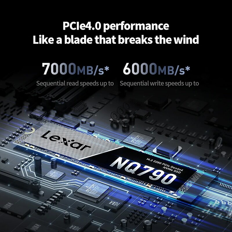 Lexar โซลิดสเตตไดรฟ์ NQ790 M.2อินเตอร์เฟซ SSD NVMe โปรโตคอล PCIe4.0x4การเล่นเกม2TB 1TB ความบันเทิงสำหรับการเล่นเกมพีซีแล็ปท็อป PS5