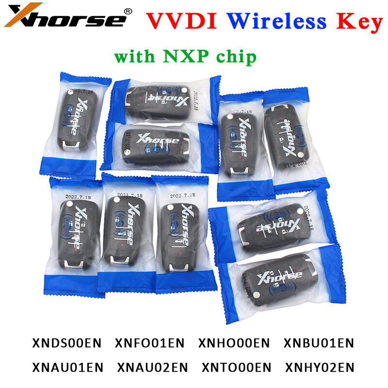 Xhorse-Clé de voiture à distance sans fil d'origine, XNDS00EN, XNFO01EN, XNBU01EN, XNBathroom 00EN, XNAU01EN, XNTO00EN, VVDI, VVDI2, outil clé