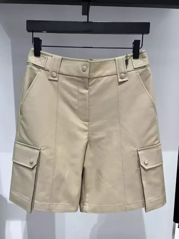 Camiseta deportiva de Golf para mujer, pantalones cortos cómodos de doble capa, Color sólido, nuevo