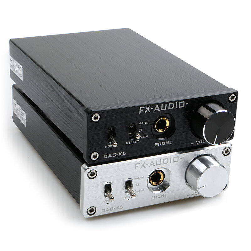Dekoder Audio Digital HiFi 2.0 MINI DAC-X6 baru Input DAC USB/koaksial/Output optik RCA/ Amplifier 24bit/96KHz DC 12V