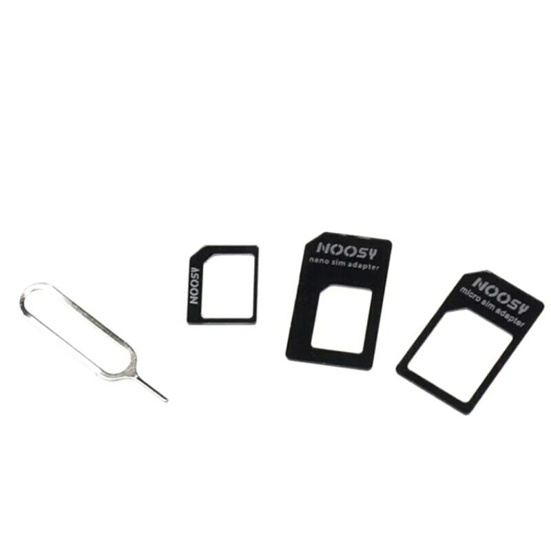 Y1UB 4-in-1-Sim-Karten-Adapter-Kits mit Karten-Pin, Standard-Micro-Sim-Fach für Nano S