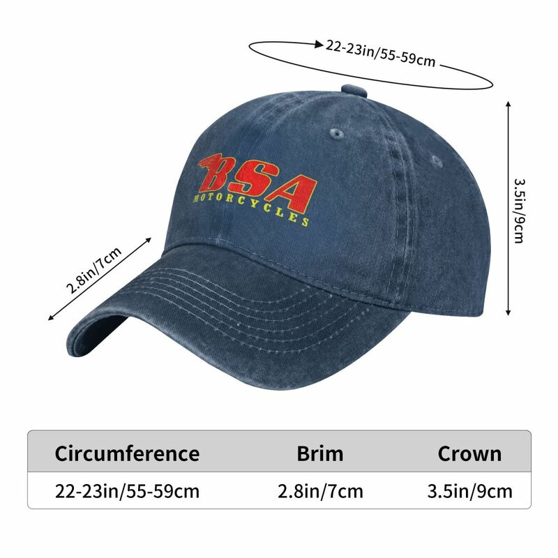 BSA Motorcycles Baseball Caps Retro Distressed Denim Sun Cap Men Women Outdoor Running Golf Caps Hat