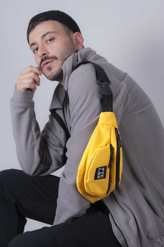 Bolso de hombro y cintura de color amarillo Unisex
