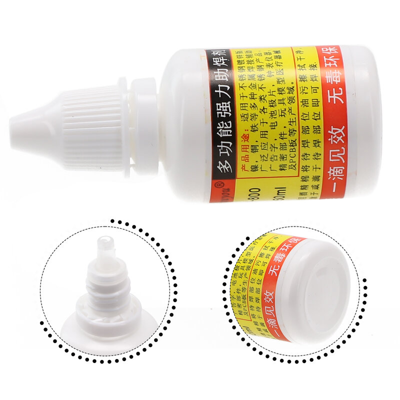 Reliable 20ml Stainless Steel Flux Soldering Paste, Liquid Welding Tool For Stainless Steel And Nickel Welding, HWY800 Model