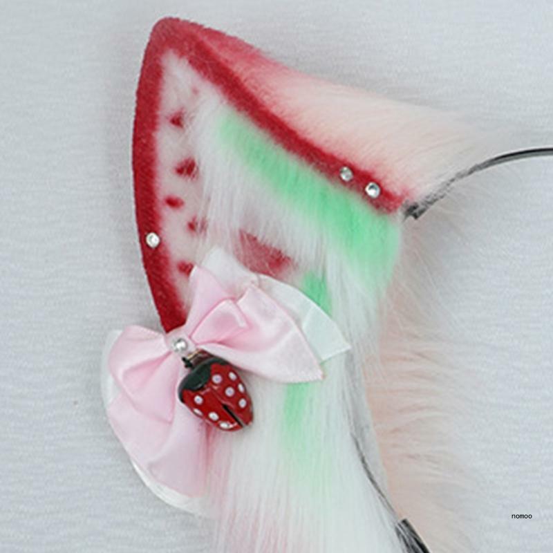 Tutto-fiammifero peluche Lolita Animal Cosplay fascia fragola per copricapo orecchie di gatto