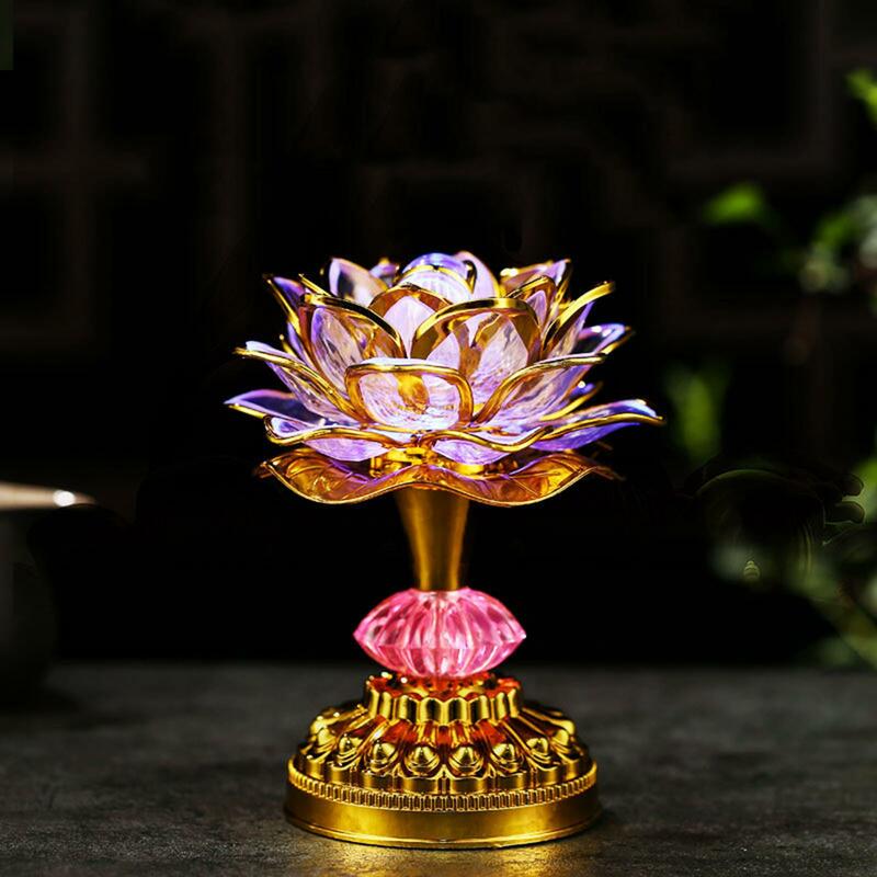 ضوء تغيير لون البوذية ، بوذا متمنيا الضوء ، مصابيح الصلاة للمعبد