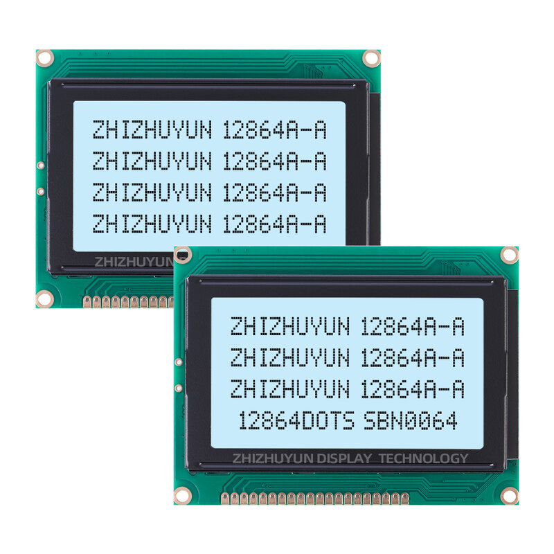 12864A-A 128X64จุดโมดูล LCD ฟิล์มสีเทาไฟ LED สีขาวด้านหลัง20PIN 5โวลต์พอร์ตขนาน128*64โมดูลหน้าจอ