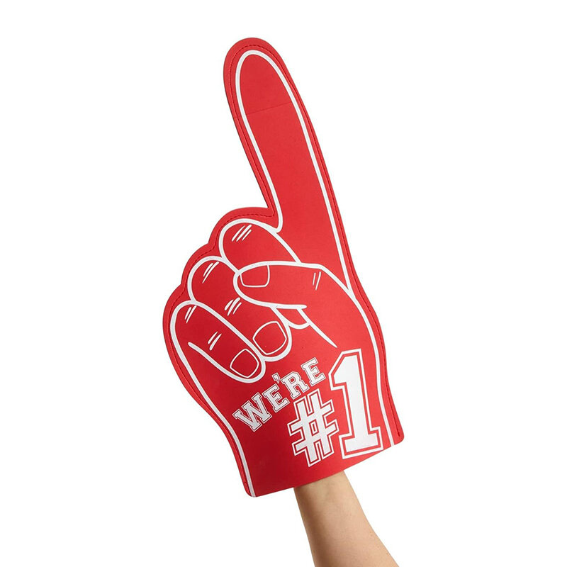 Универсальные Большие пенопластовые Пальцы для чарлидинга реквизит для ручного спортивного события ладонь фото реквизит номер 1 пенопластовый веер для пальцев