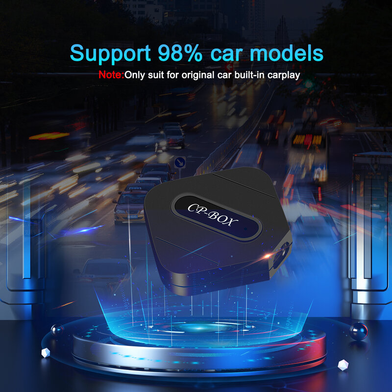 Podofo-adaptador inalámbrico Carplay para coche, Dongle con WIFI, USB, AI Box, Android, voz ia automática, GPS, Bluetooth, para VW, Audi, Porsche y Nissan