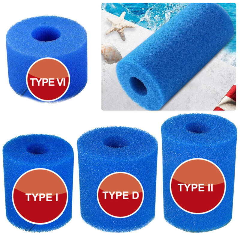 Esponja universal do filtro da esponja da piscina, tipo I, II, VI, D, parte durável da esponja da espuma para Intex, novo