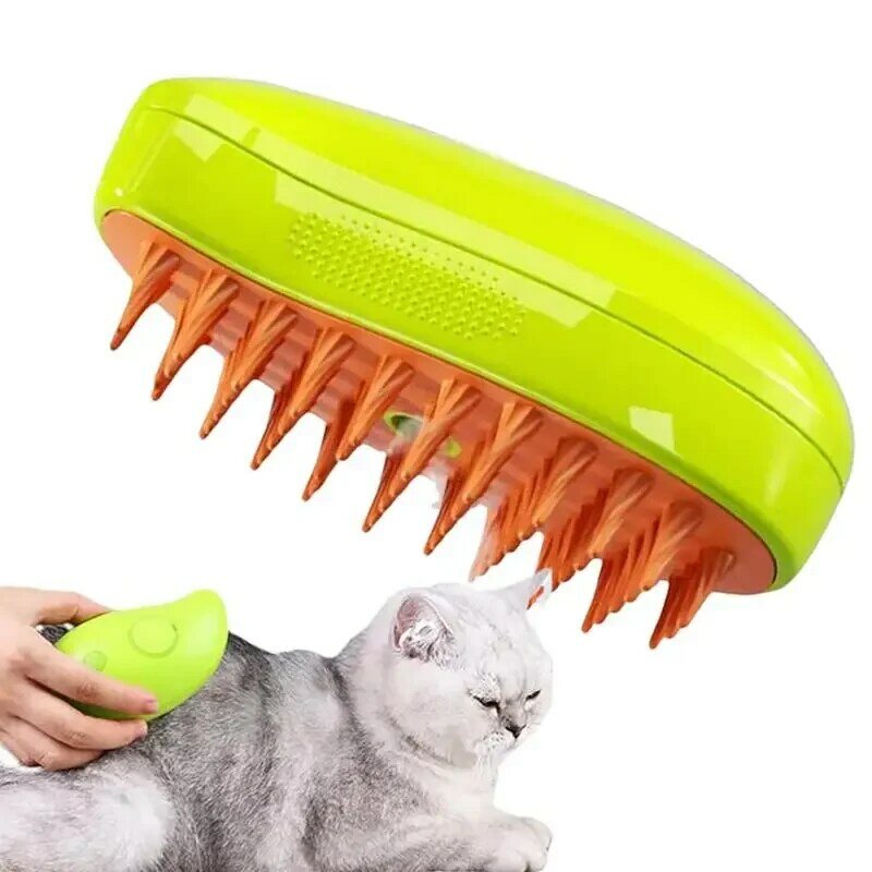 Szczotka parowa dla kota parujące szczotka dla psa 3 w 1 elektryczne szczotki do włosy kota do masażu grzebień dla zwierząt domowych grzebienie do usuwania włosów