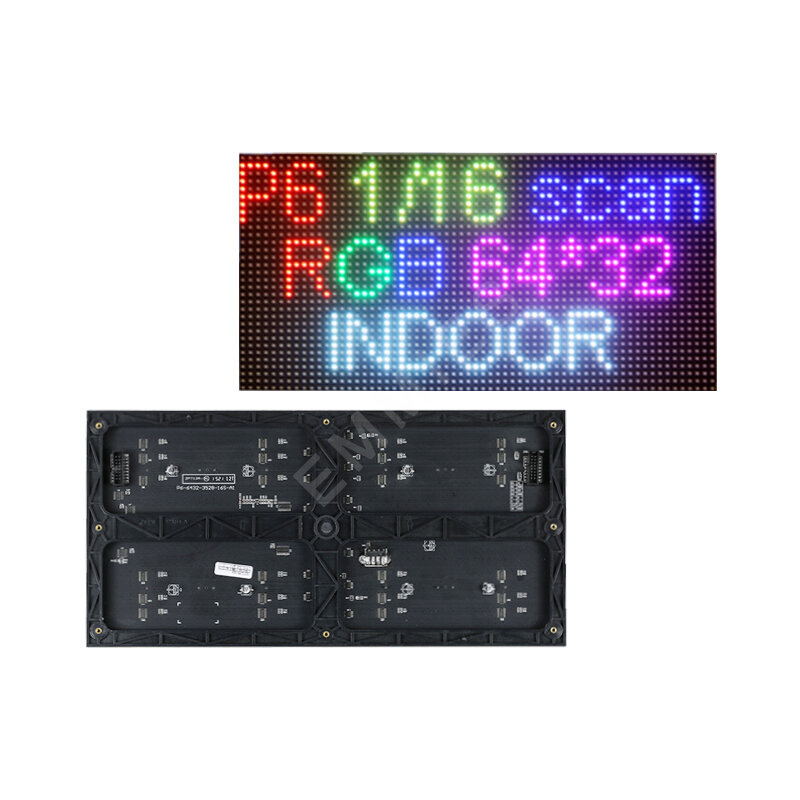 200ชิ้น/ล็อต P6ในร่ม SMD3528 LED โมดูล/ แผง384x192mm จอแสดงผลสีเต็ม3in1สแกน1/16 HUB75E 64x32พิกเซล