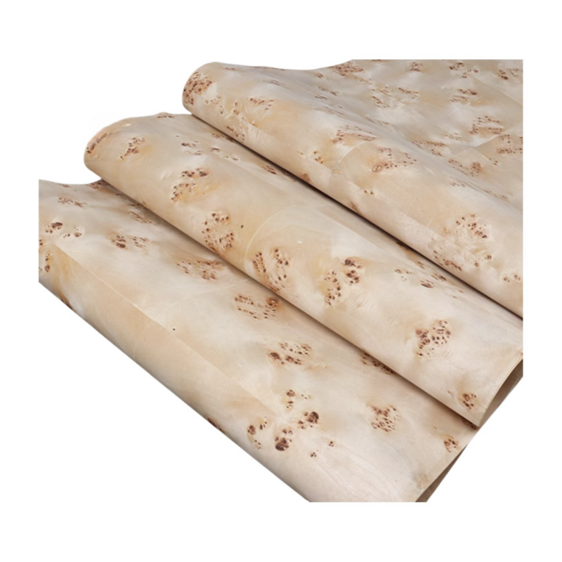 Length:2.5meter Wide:580mm Thick:0.25mm Natural Poplar Nodule Veneer Sheets Ideal for Furniture Home Décor and More