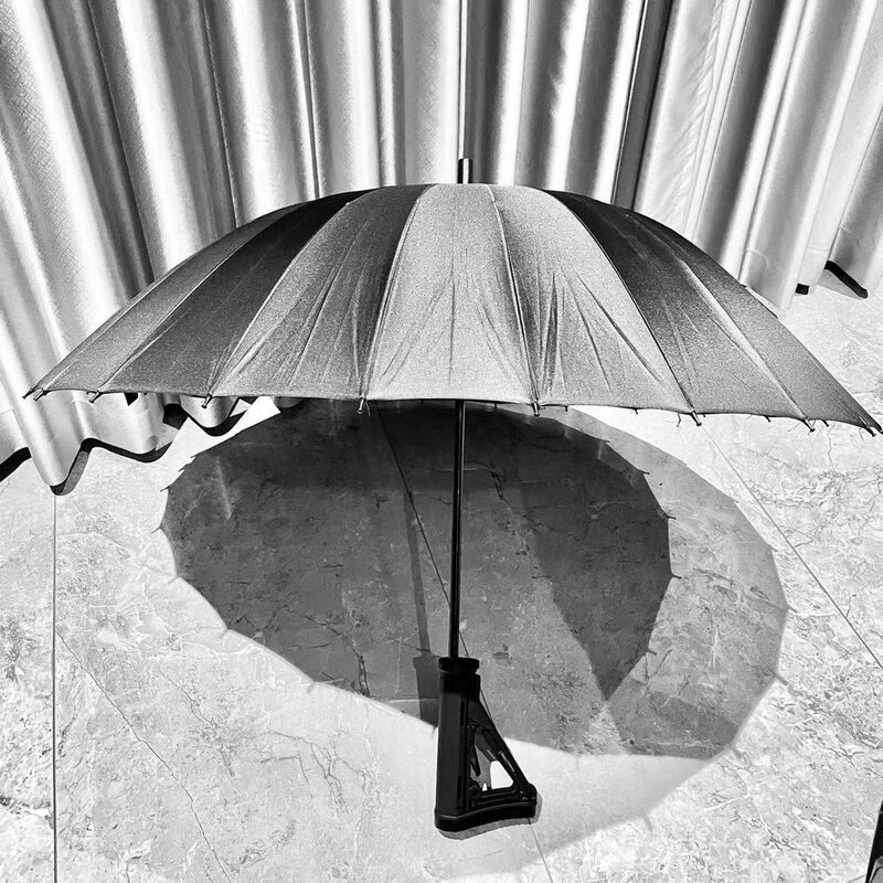 Dual-Purpose Tactical Long Pole Umbrella, Anti-UV, broken Window, Sun Protection