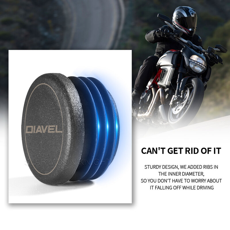 Diavel-Tapas de extremo de marco para motocicleta, accesorios decorativos para Ducati Diavel, carbono oscuro, 1200, 2011-2018