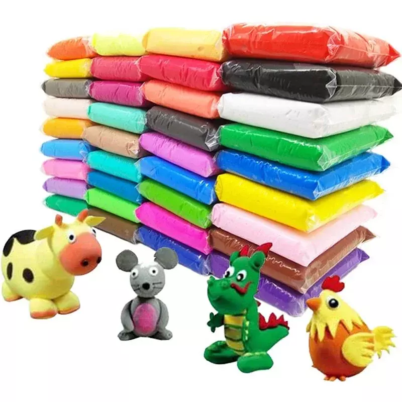 36 Farben Polymer Light Clay Kinder flauschige weiche Plastilin Spielzeug Modellierung Ton Spielteig Slimes Spielzeug DIY kreative Ton Kind Geschenk