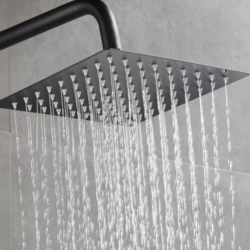 Bagno nero doccia Set casa rubinetto in rame soffione a parete