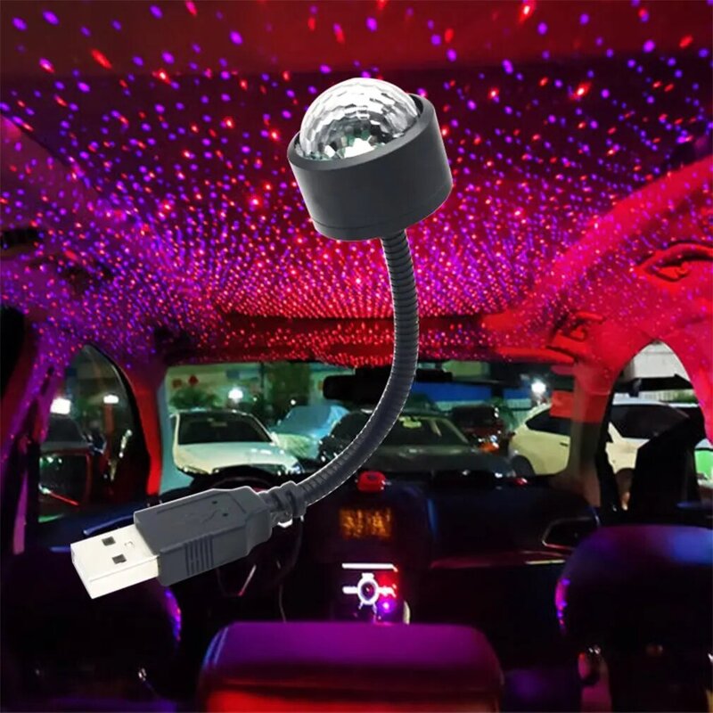 Luci notturne interne del tetto dell'auto LED interni romantici proiettore notturno della stella ambientale per la lampada della decorazione dell'atmosfera al Neon del partito della stanza dell'auto
