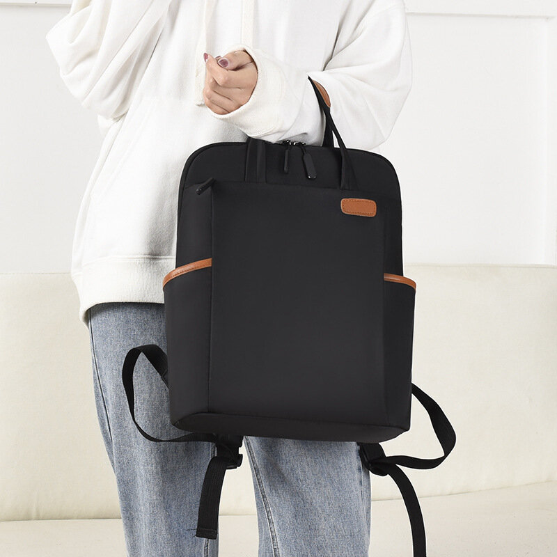Tas punggung Laptop wanita, ransel tahan air untuk murid perempuan, tas sekolah Laptop, tas punggung bepergian
