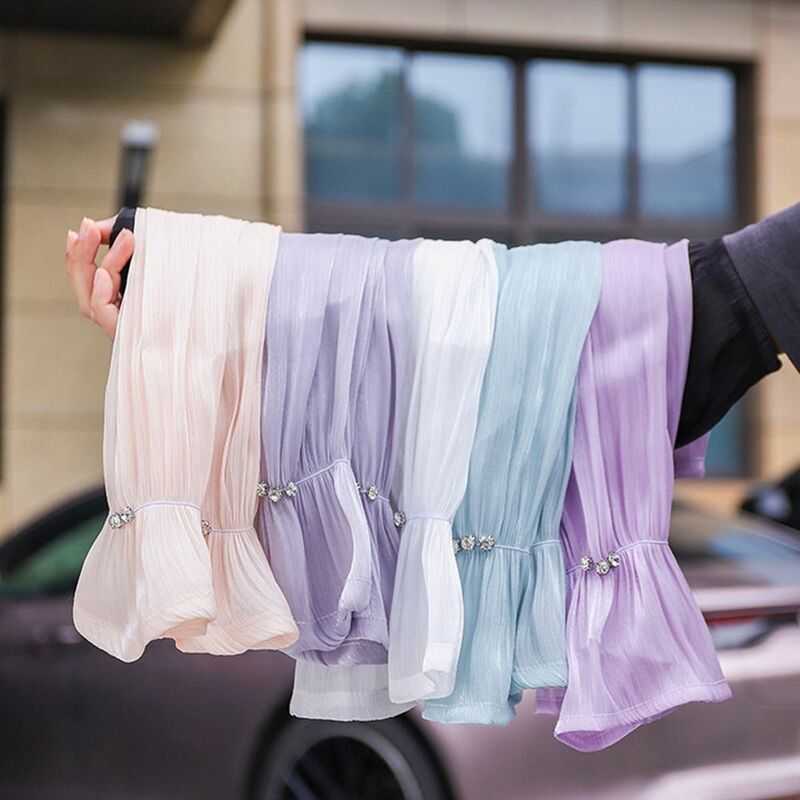 Sun Protection Gloves Cycling Driving Gloves Summer Sunscreen Arm Sleeves Anti-UV Arm Covers Ice Silk Thin Long Mittens